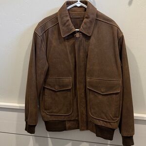 Roundtree & Yorke Brown Leather Jacket